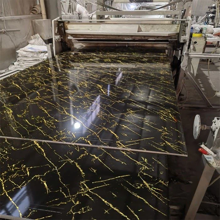 Hot Selling Marble Alternative PVC Marble Sheet Coated With UV For Interior Decoration