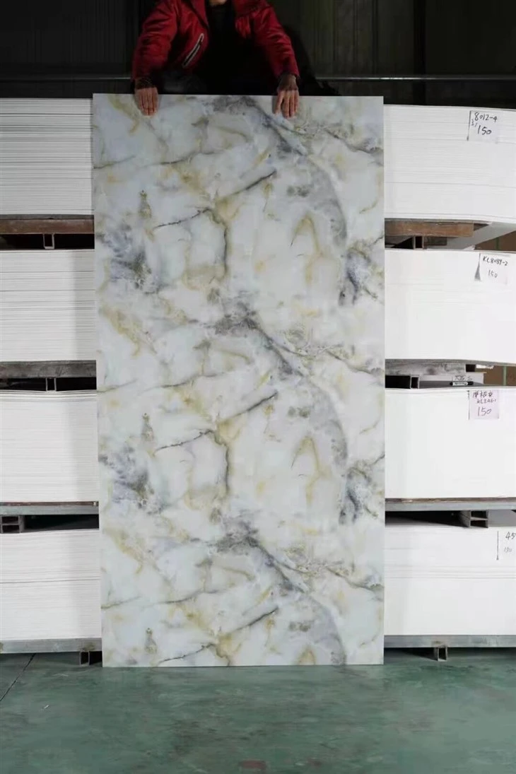 Interior Glossy Marble Sheet Wall Panel Pvc For Decoration