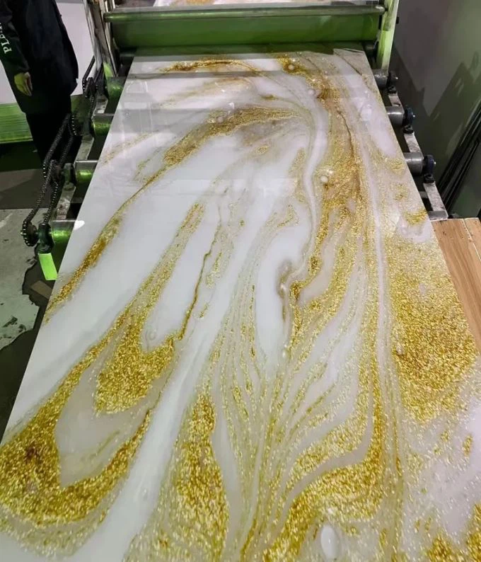 Tableros de revestimiento de PVC con láminas de mármol UV