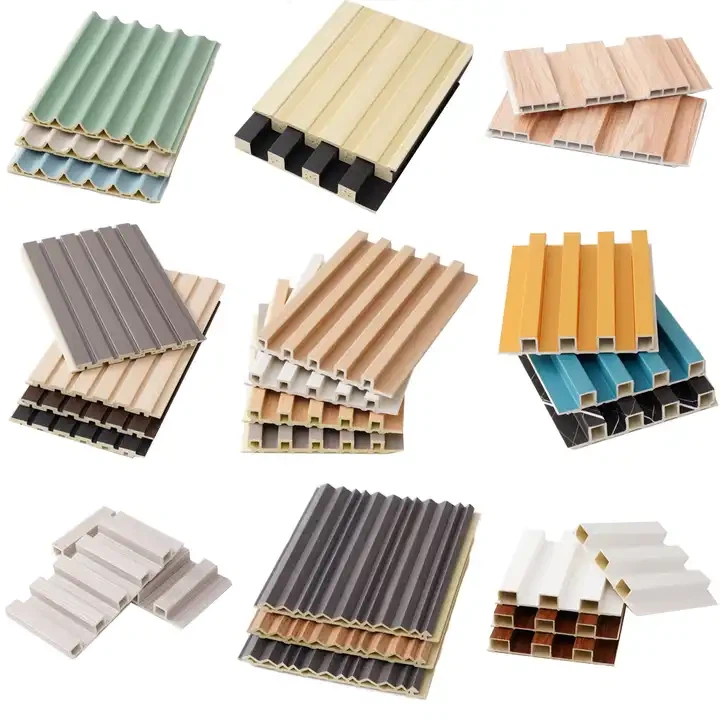 WPC Wall Panel Wooden Grain Fluted For Decoration