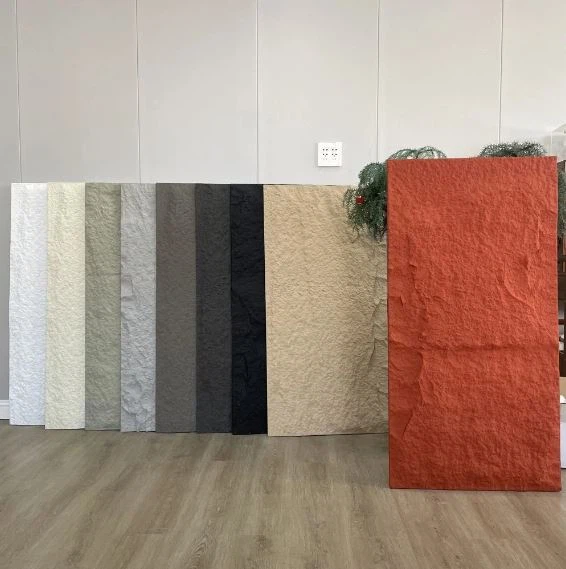 El panel de pared de piedra artificial de la PU de la chapa de roca de la PU del panel de pared de piedra de imitación caliente de las ventas